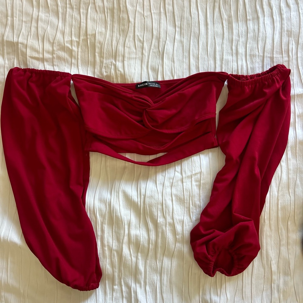 Red Off-Shoulder Top